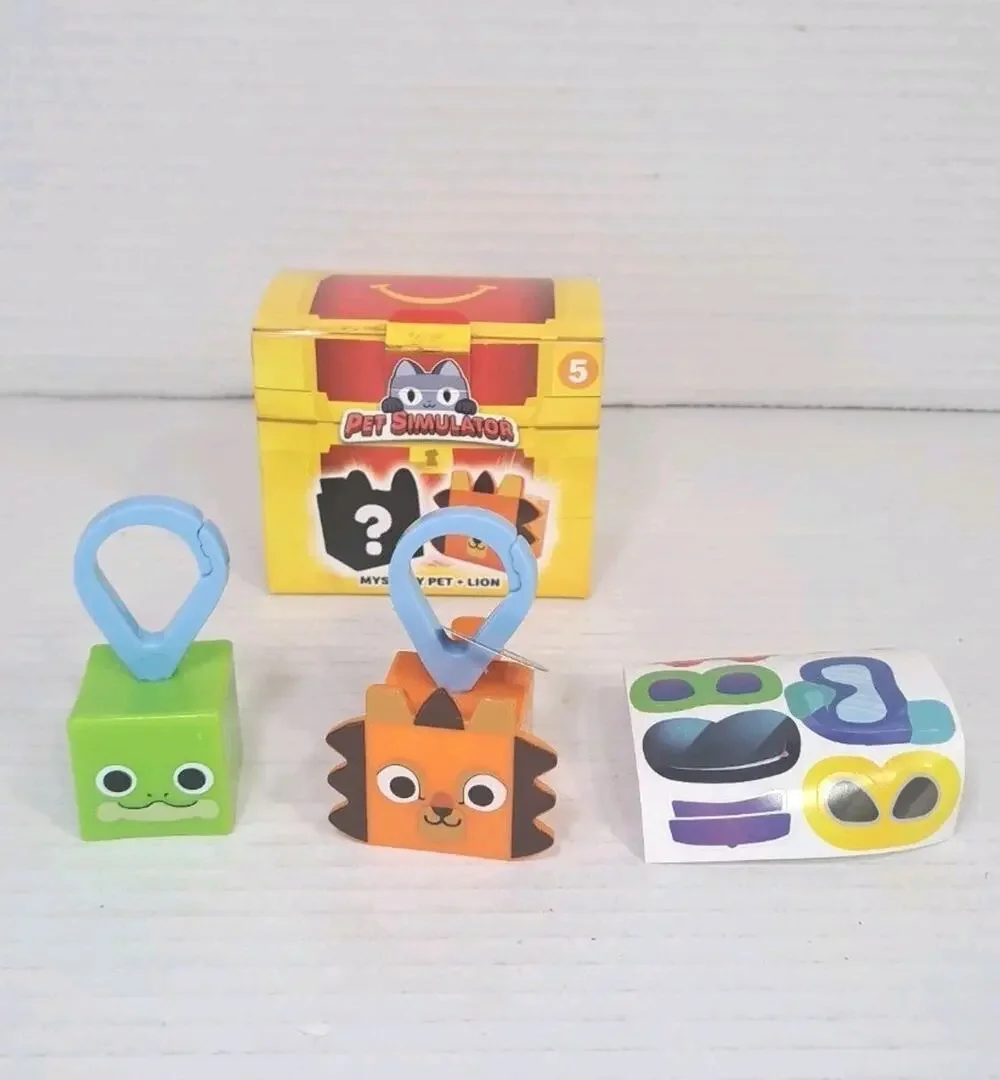 2024 McDonald’s Happy Meal Pet Simulator Frog & Lion Toys New Collectible NEW